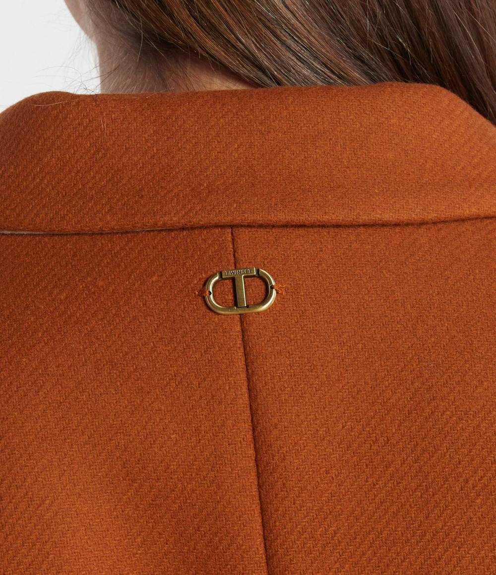 Хлопковое пальто TWINSET - янтарный(232TP2401)
