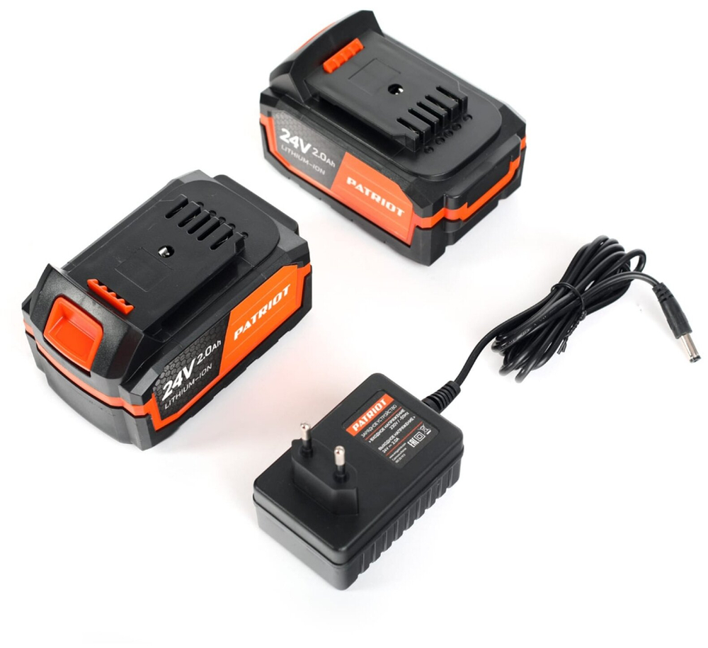 Дрель-шуруповерт акк.PATRIOT BR 241ES, две АКБ Li-Ion, 24В, 2,0 Ач, 33Нм,кейс (180201241)