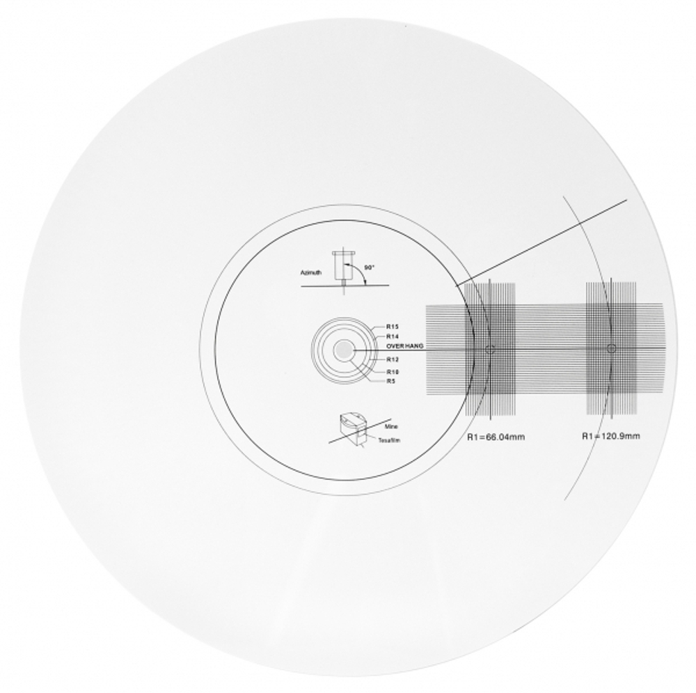 Аксессуар для винила Dynavox шаблон для юстировки тонарма (206800)