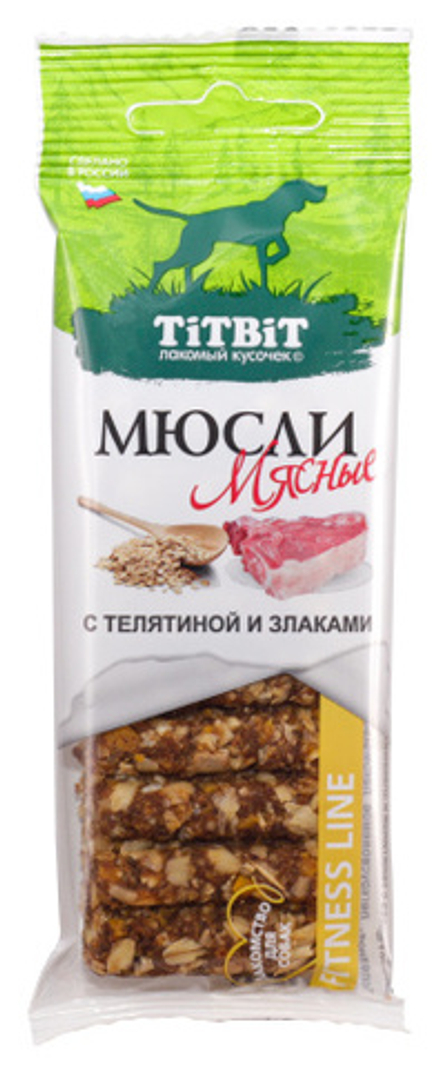 TITBIT для собак мюсли Fitness с телятиной и злаками