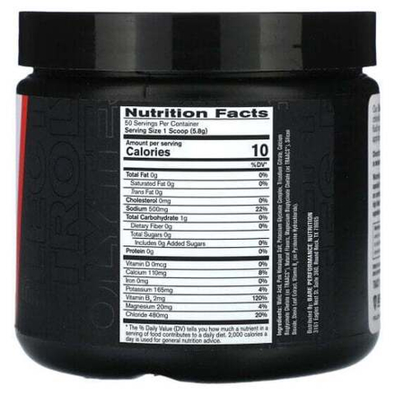 Электролиты Bare Performance Nutrition, Electrolytes, смесь для увлажняющих напитков, клубника, 290 г (10,2 унции)