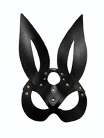 Черная кожаная маска зайки Miss Bunny (Цвет: черный)