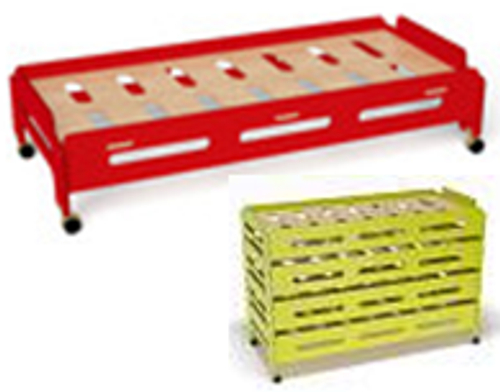 Кровать складируемая фанера, 1440*640*280, покрытие цветная эмаль