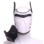 Белая неопреновая БДСМ-маска Puppy Play (Цвет: белый)