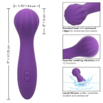Фиолетовый вибромассажер Stella Liquid Silicone “O” Wand - 17,75 см. (Цвет: фиолетовый)