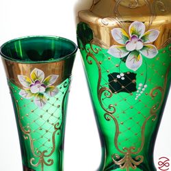 Набор 7 предметов графин и стаканы AS Crystal зелен.