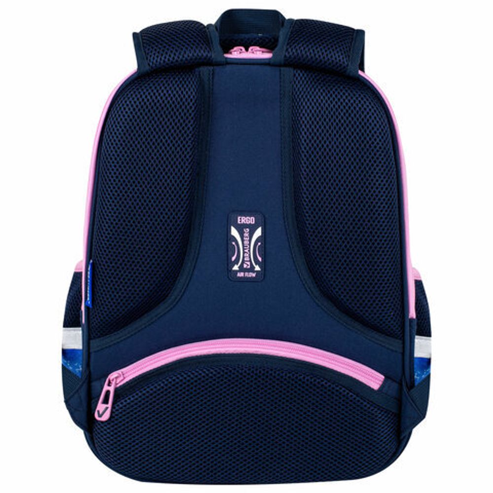 Ранец BRAUBERG FIT, 2 отделения, Night watcher, СВЕТЯЩИЙСЯ, 38х27х14 см, 273108