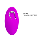 Лиловый анальный вибростимулятор 12,3см с пультом ДУ Pretty Love Heather BI-014647W