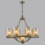 6524/9 COUNTY LN23 39 античная латунь Люстра E27 9*60W 220V RIVERLY