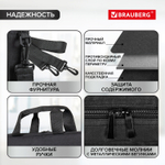 Сумка портфель BRAUBERG PRACTICAL с отделением для ноутбука 15 6" Grey line черная 29х40х7 см