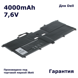 Аккумулятор iBatt 4000mAh для ноутбука Dell XPS 13 9365 (HMPFH, NNF1C)