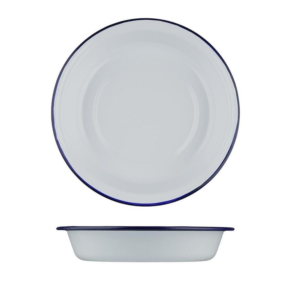 Салатник 700 мл d 21 см h3,9 см Blue Rim эмалированая сталь SUNNEX [1]