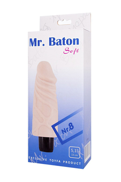 Вибратор TOYFA Mr.Baton Soft №8, реалистичный,TPR, 13 см