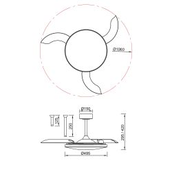 9006 Люстра-вентилятор SLIM FAN