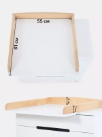 Комод RANT "INDY PRO" с органайзером 80 см. 4 ящика (арт.123) Cloud White