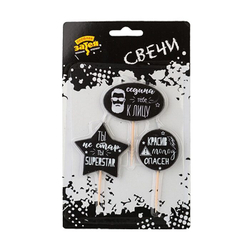 Свечи на пиках Приколы мужские 3шт