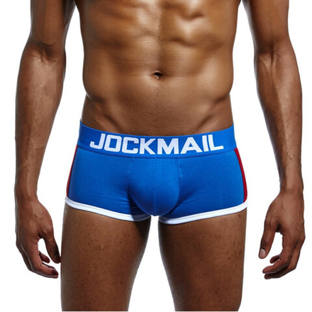 Мужские трусы боксеры синие с push up JOCKMAIL JM6030-9
