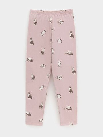 брюки  для девочки  КР 4074/розовый лед,кошечки к577