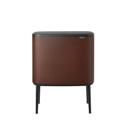 Brabantia Контейнер для мусора Bo Touch 11+23 л коричневый