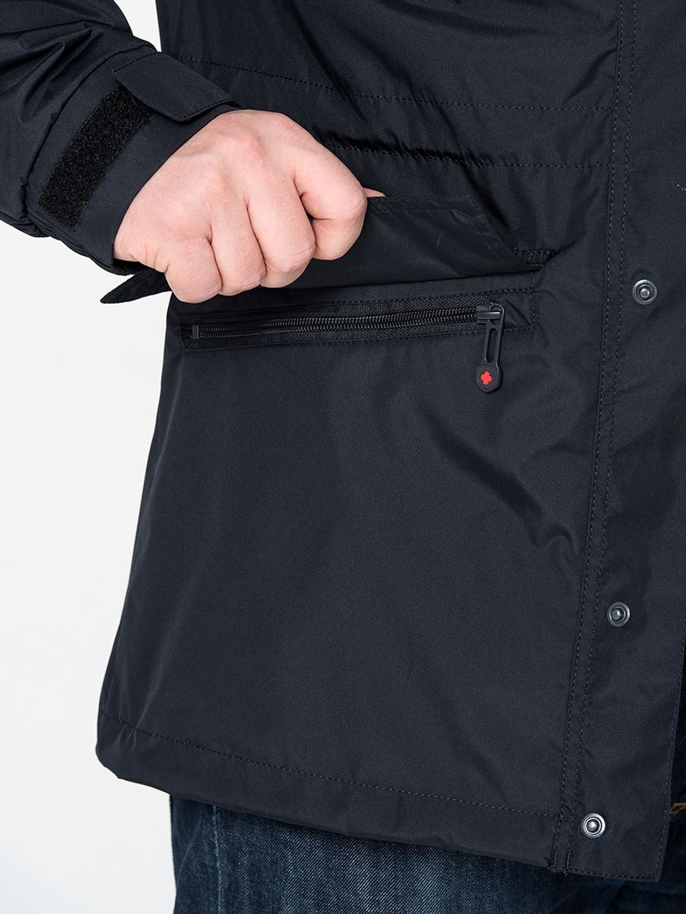 Удлиненная  ветровка европейского городского стиля тёмно-синего цвета