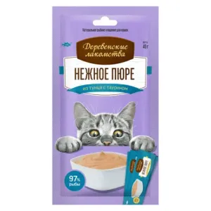 Деревенские лакомства для кошек Нежное пюре, из тунца