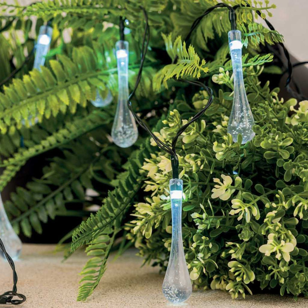 Фонарь садовый Lamper, Каскад Сталактит, солн бат, LED 5 м, выносная солнеч. 1м/аккум, 2 режима