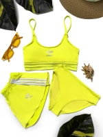 купальник раздельный 3 в 1 с шортами спортивный Adidas