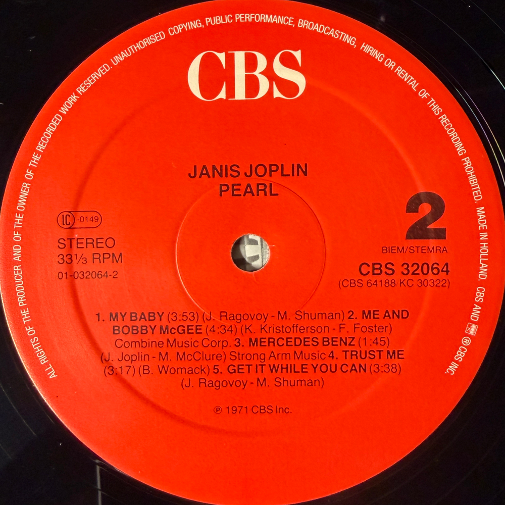 Виниловая пластинка Janis Joplin ‎– Pearl LP