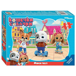 Макси-пазл 15эл. контурный "Кошечки и собачки" (Степ пазл)