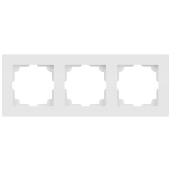 Рамка для розеток и выключателей Intro Accent 6-503-01М на 3 поста, СУ, белый матовый | Intro