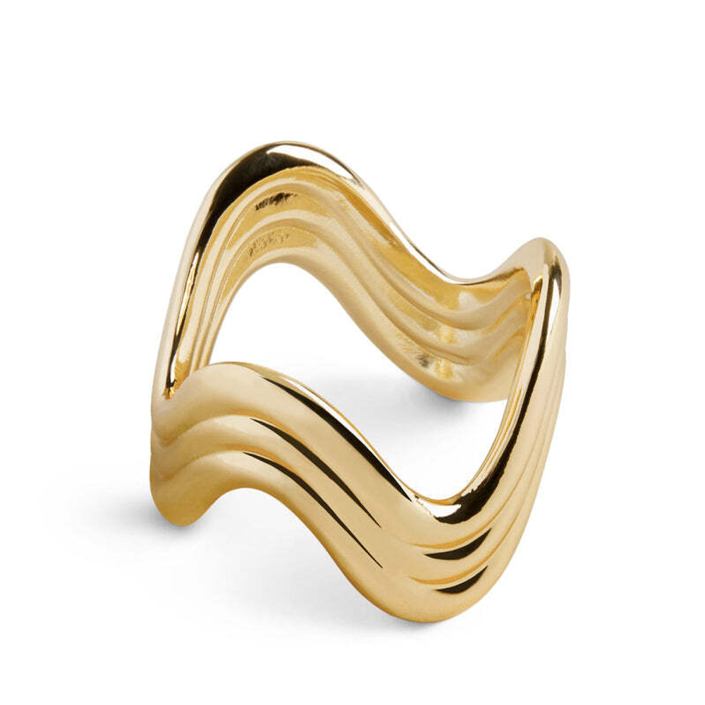 Набор колец для салфеток L'Objet Ripple Gold (4 шт.)