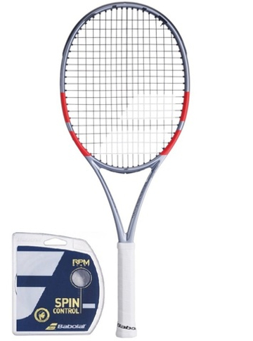 Теннисная ракетка Babolat Pure Strike Team 4-gen - grey/fluo strike