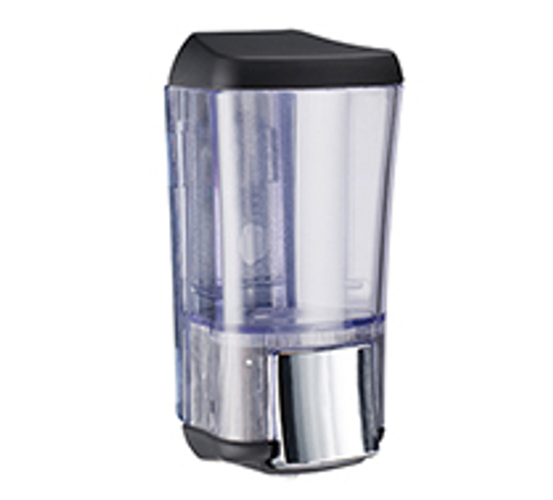 Диспенсер для мыла с кнопкой 170 мл. ABS BLACK 03010.N прозрачный