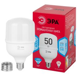 Лампа светодиодная POWER ЭРА RED LINE LED T100-50W-4000-E27/E40 R 50Вт колокол нейтральный белый свет E27/E40