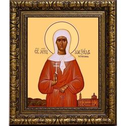 Александра Устюхина мученица. Икона на холсте.