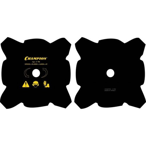 Нож CHAMPION для триммера 4-х зубчатый d=255*25.4mm (тип В)   C5106