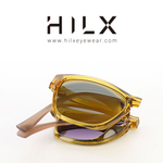 Спортивные очки HILX Unfold Shiny Crystal Yellow / Gold Polarized Lens
