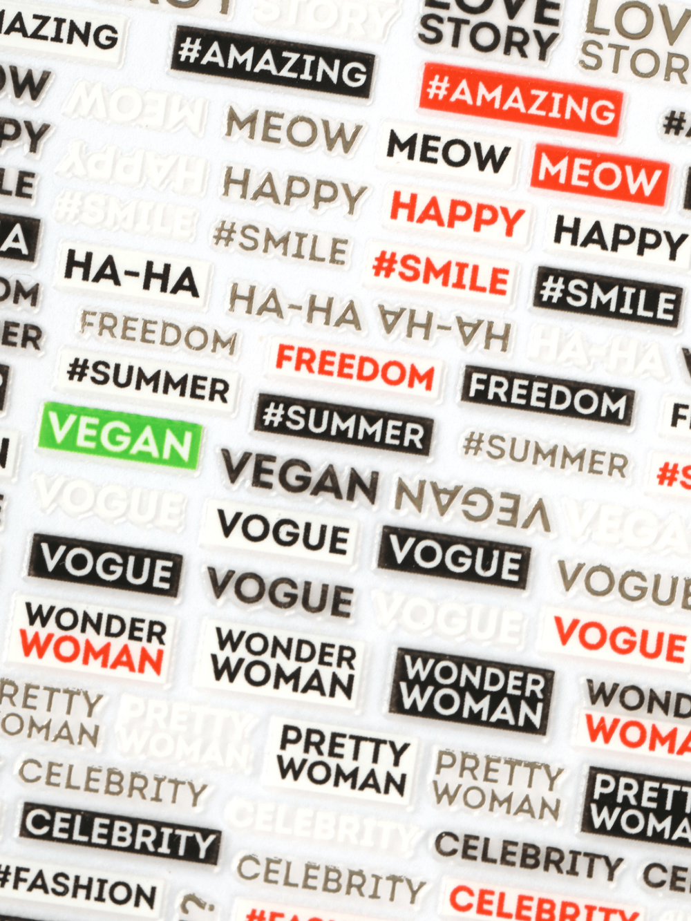 Charmicon 3D Silicone Stickers №179 Фразы