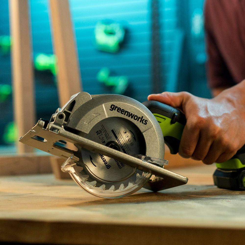 Циркулярная мини пила аккумуляторная Greenworks G24MCS Арт. 1501207, 24V, бесщеточная, без АКБ и ЗУ