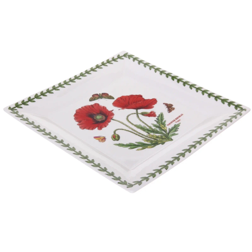 Тарелка керамическая «Цветочная грация» 25*25см, маки