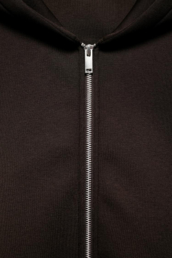 ZARA ТОЛСТОВКА С КАПЮШОНОМ ИЗ НЕОПРЕНОВОЙ ТКАНИ, ШОКОЛАДНЫЙ