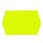 Этикет-лента 22х12 мм, волна, желтая, комплект 5 рулонов по 800 шт., BRAUBERG, 123573