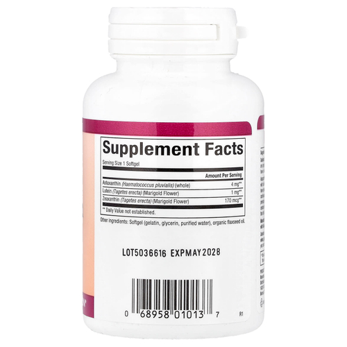Natural Factors, Astaxanthin Plus, астаксантин, 4 мг, 60 капсул