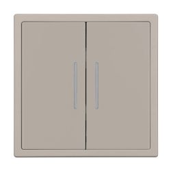 Механизм звонкового выключателя двухклавишный LED SWT-NOBE-MKR2-SFPL-L-CA (230V, 10A) (Arlight, Кашемир) 061787(1)