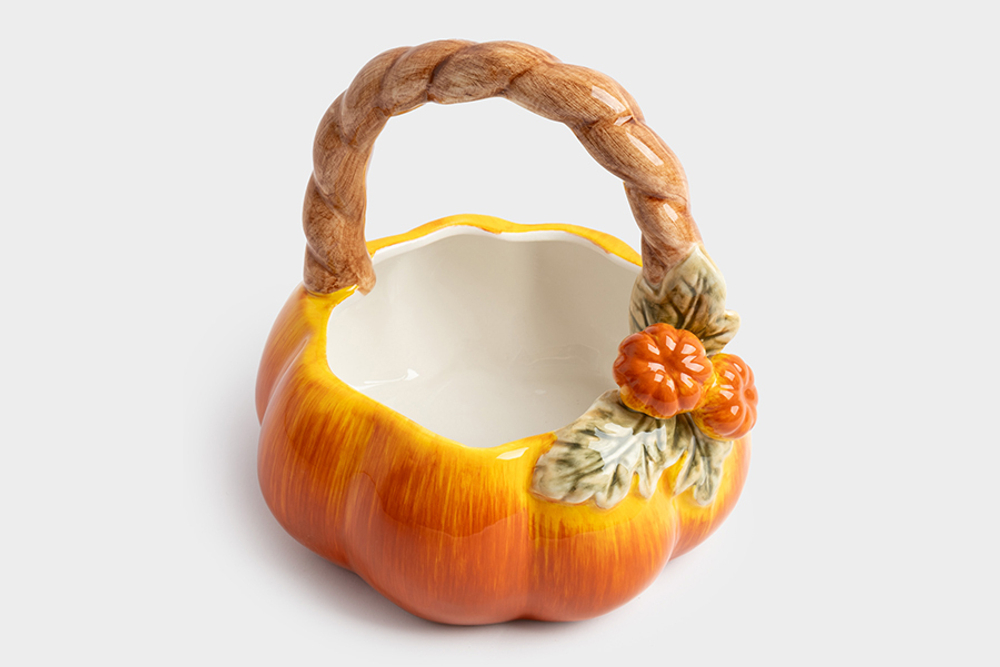 Конфетница 21х21см Anna Lafarg Bright pumpkin Тыква оранжево-зеленая