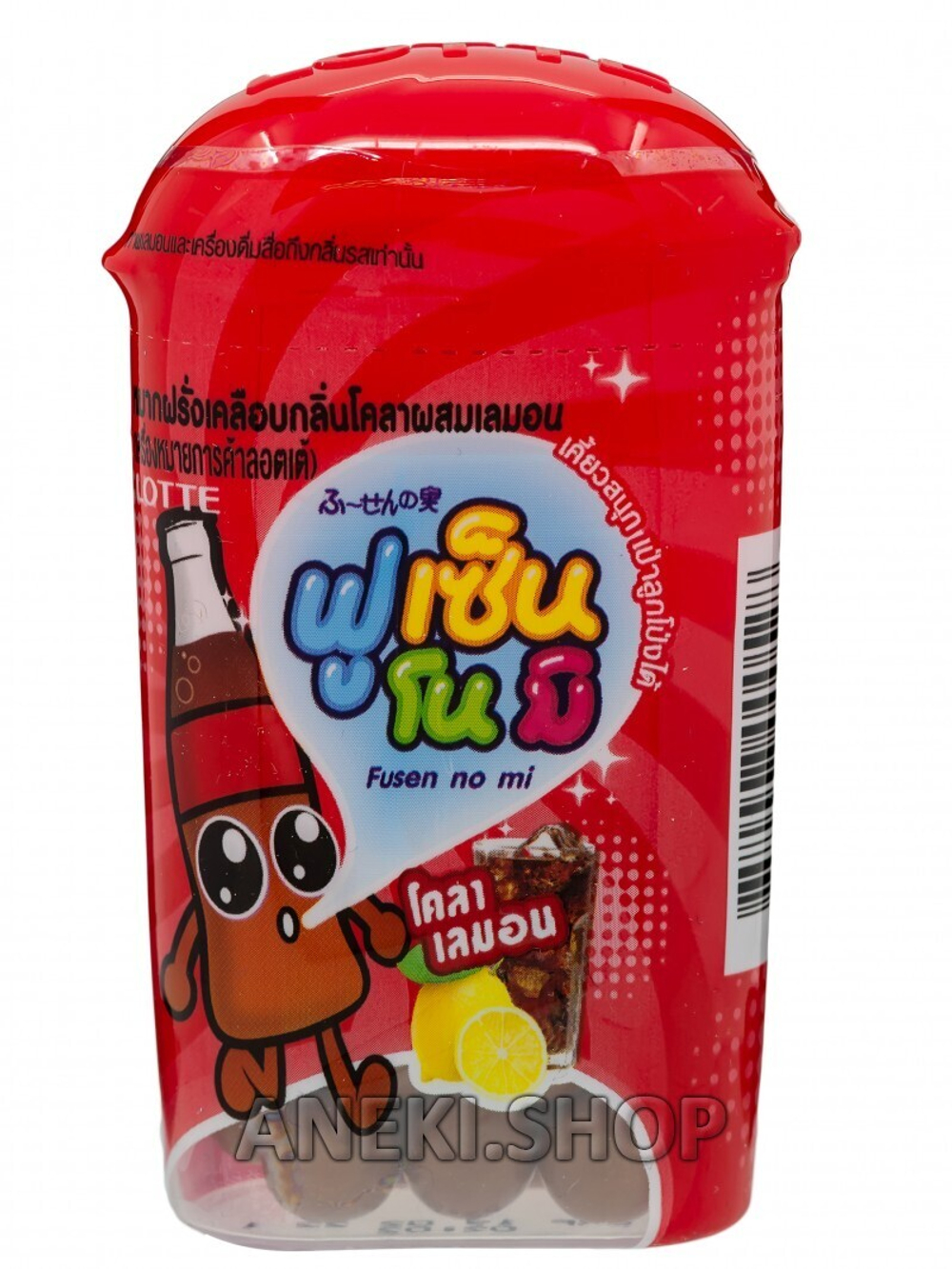 Резинка жевательная драже "Кола и лимон" 15 г Thai Lotte Fusen No Mi Cola Lemon