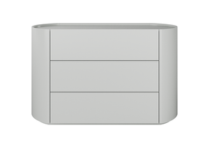 Комод Lagom 3 ящика ширина 120 см (светло-серый)