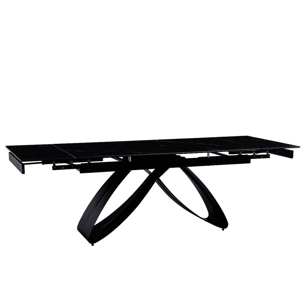 Стол керамический LA ALTA KENIA Shashi black 160-240/90*76, каркас черный