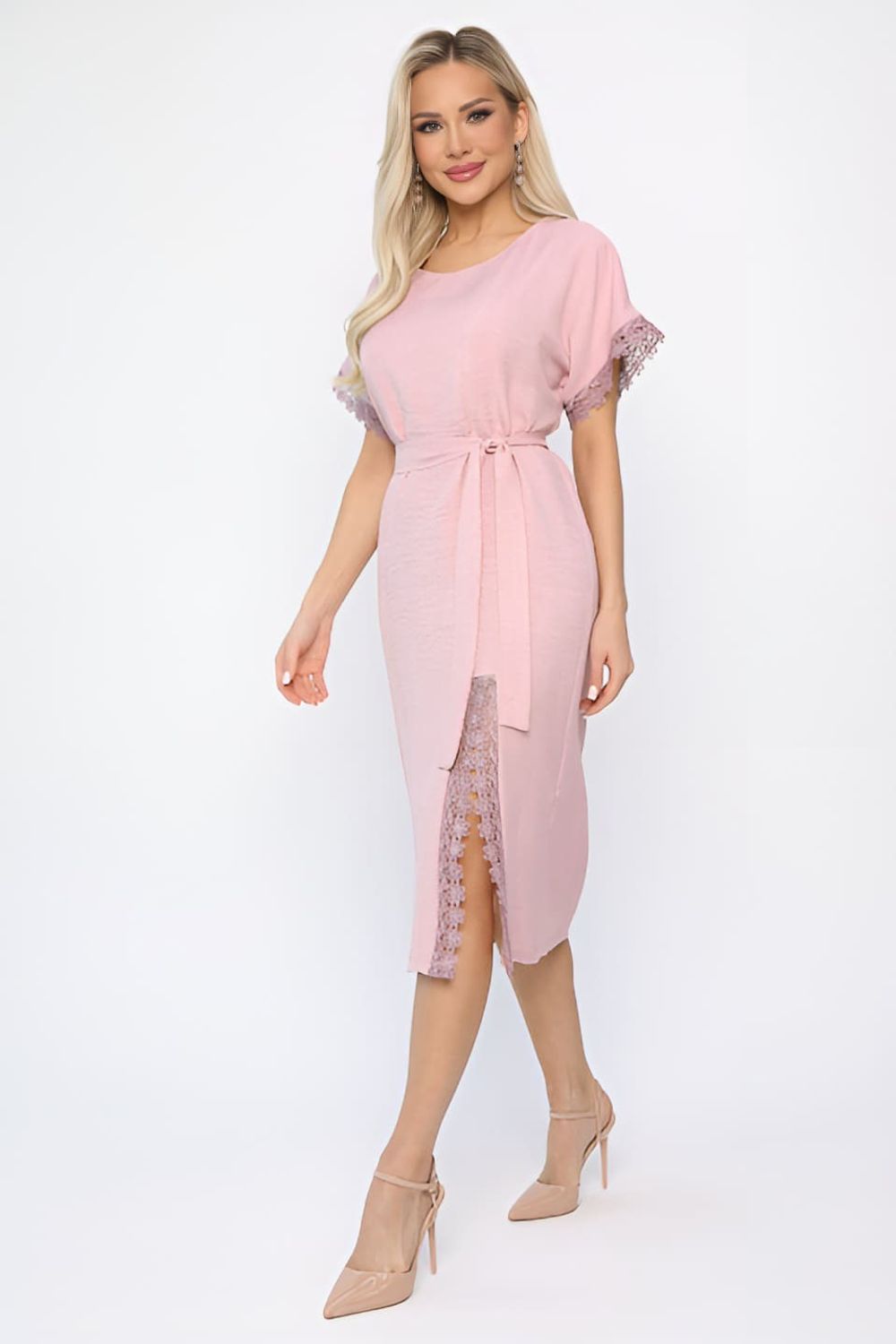 Платье Цветные кружева (пыльная роза) П13658-18М LT Collection