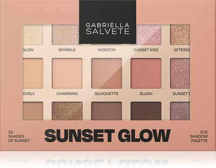 Gabriella Salvete Sunset Glow 15 Shades of Sunset - Палетка теней для век: палетка теней для век, 15 g